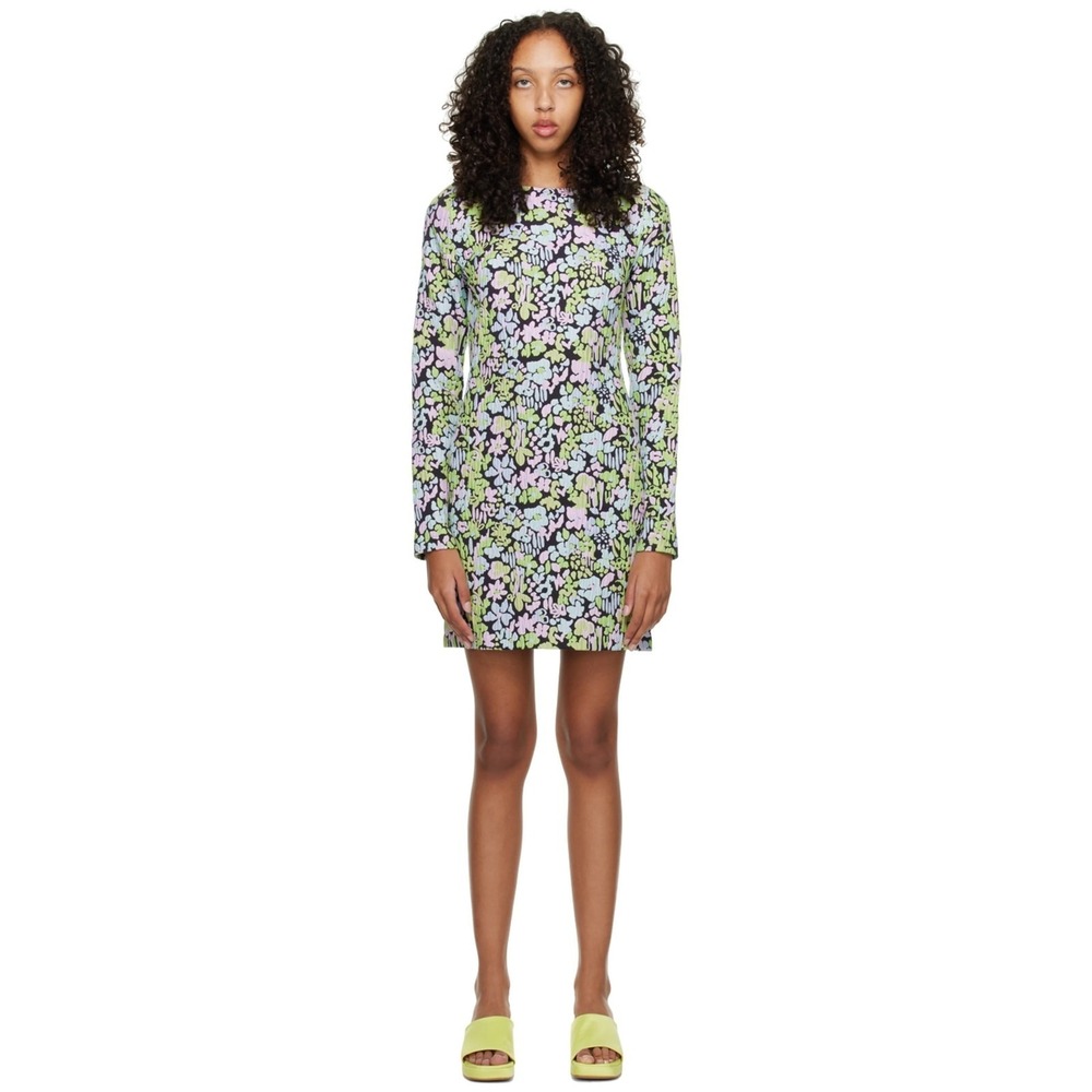 Stine Goya Lecce Abstract Jacquard Mini Dress XS Multicolor Modern